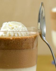 Трехцветный шоколадный мусс