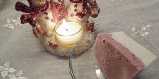 Творожный мусс с брусникой