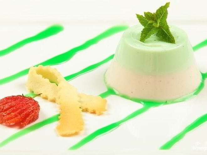 Рецепт мятной панны котта