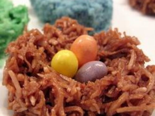 Рецепт пасхальных гнездышек из кокоса