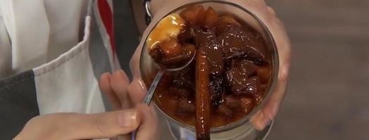 рисовый пудинг на кокосовом молоке с карамелизированными яблоками и шоколадом. Шаг 6