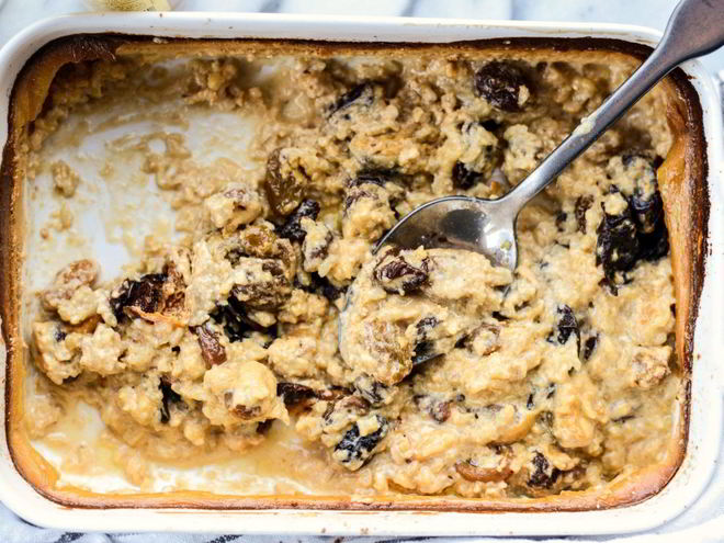 Рецепт рисового пудинга с изюмом