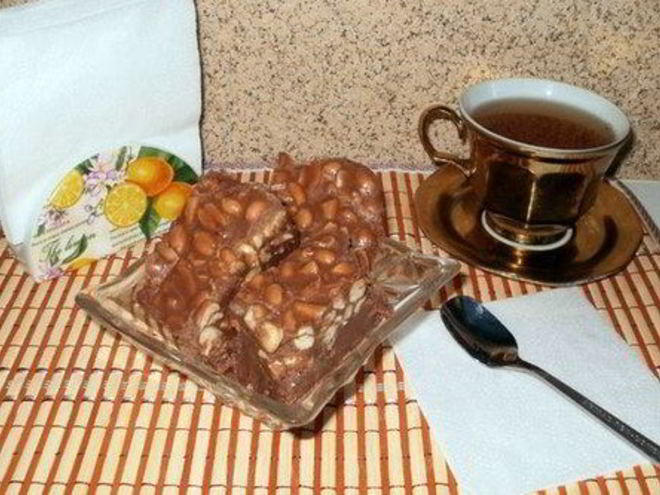 Рецепт домашнего щербета с дробленым арахисом