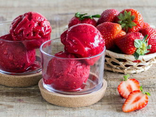 Рецепт клубничного щербета
