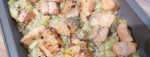 рагу из лосося с перловкой под сырным суфле. Шаг 6