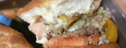 рагу из лосося с перловкой под сырным суфле. Шаг 10