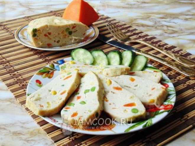 Рецепт суфле из курицы с овощами