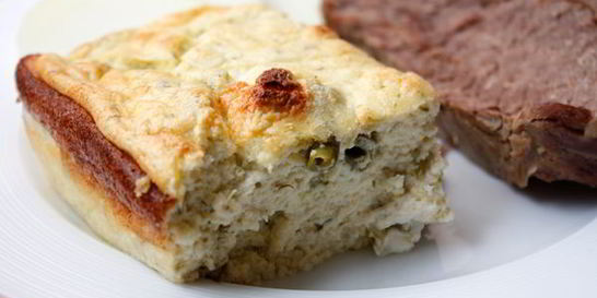 Творожное суфле с зеленой фасолью