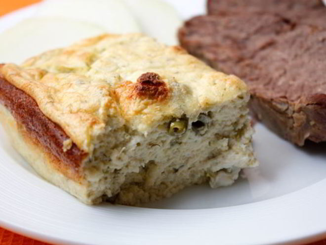 Рецепт творожного суфле с зеленой фасолью