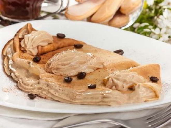 Рецепт нежных блинчиков тирамису