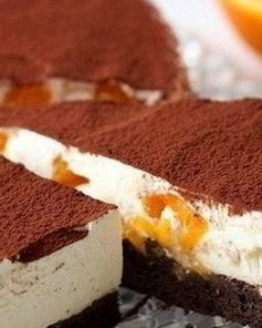 Торт-тирамису с апельсинами и темным шоколадом
