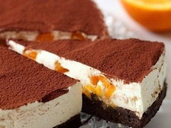 Рецепт торта-тирамису с апельсинами и темным шоколадом