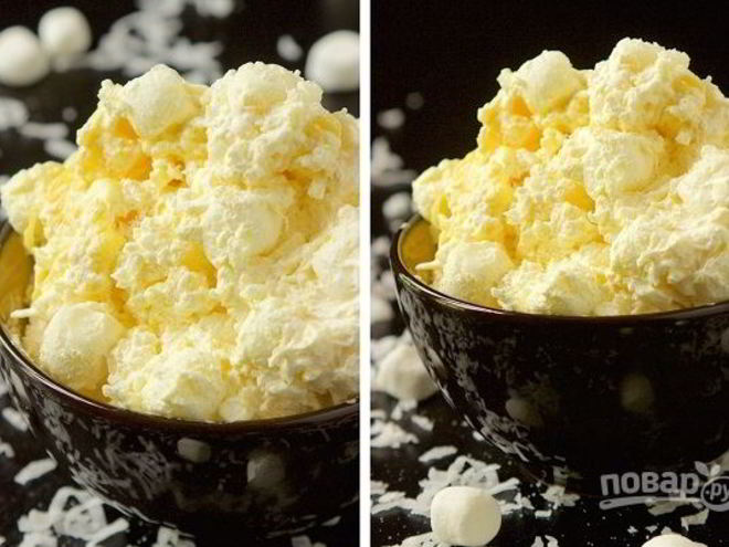 Рецепт воздушного ананасового десерта