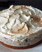 Воздушный чернично-сливочный десерт