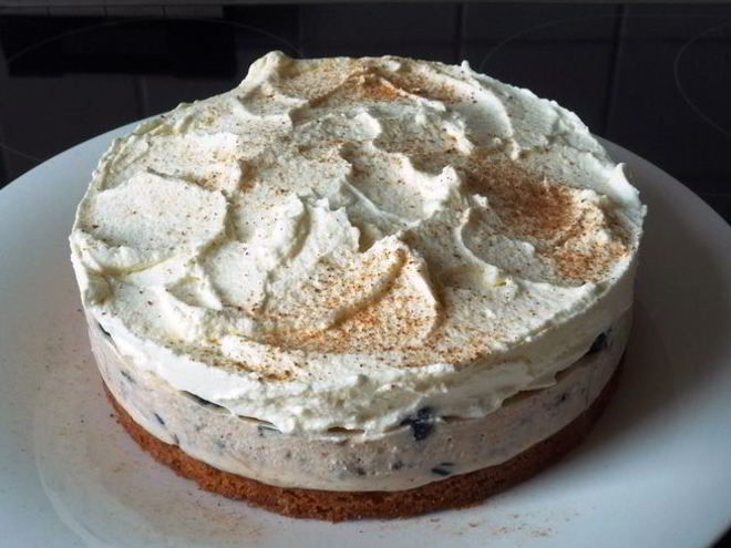 Рецепт воздушного чернично-сливочный десерт