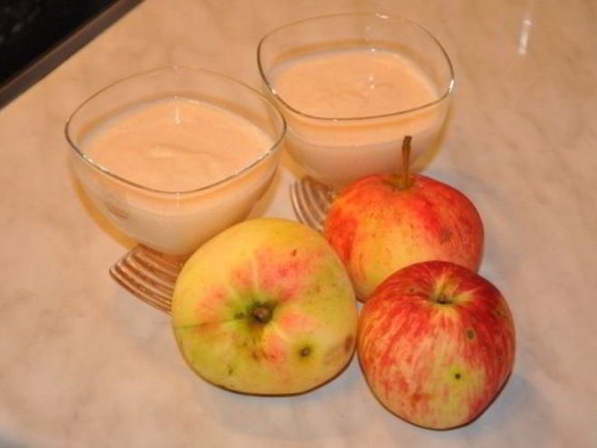 Рецепт яблочной панны-котты