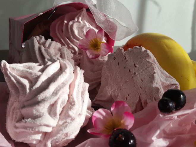 Рецепт бананова-смородинового зефир