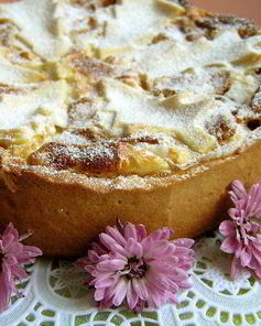 Праздничная творожно-лимонная кростата с зефиром