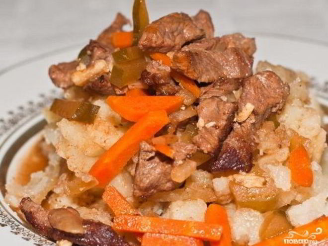Рецепт азу из говядины с картофелем