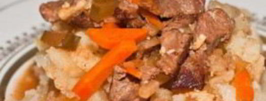 азу из говядины с картофелем. Шаг 16