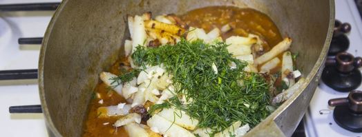 азу из говядины с солеными огурцами. Шаг 18