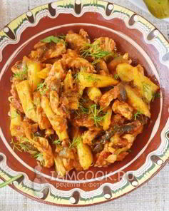 Азу из индейки на сковороде