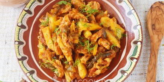 Азу из индейки на сковороде