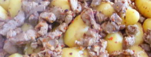 азу из индейки с запеченным картофелем. Шаг 7