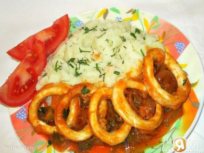 Рецепт азу из кальмаров