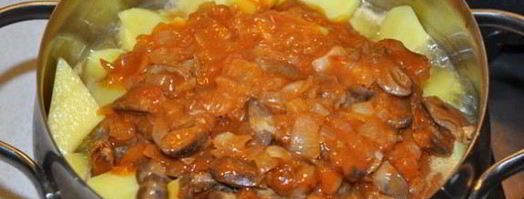 азу из куриных потрошков. Шаг 5