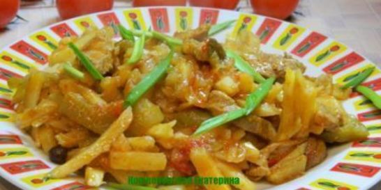 Азу по-татарски с картофелем