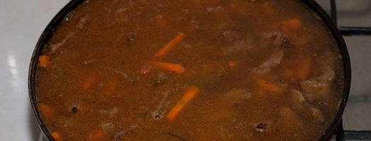 азу с солеными огурцами и с картошкой. Шаг 14