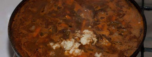 азу с солеными огурцами и с картошкой. Шаг 15