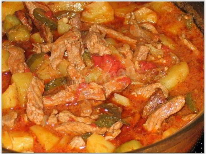 Рецепт острого азу по-татарски