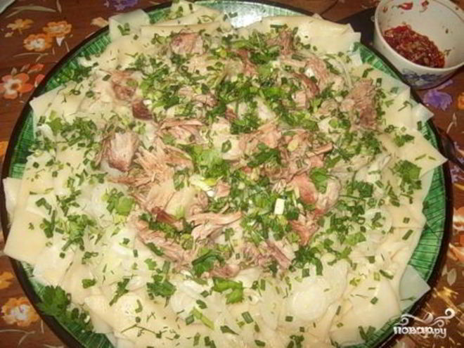 Рецепт бешбармака из говядины