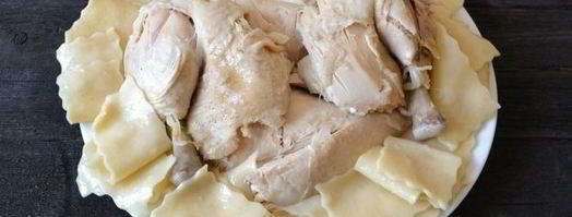 бешбармак из целой курицы с маринованным луком. Шаг 21