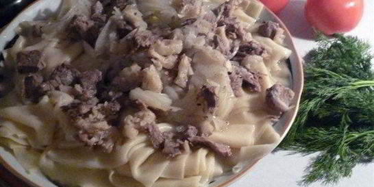 Бешбармак с бараниной