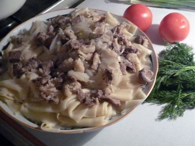 Рецепт бешбармака с бараниной