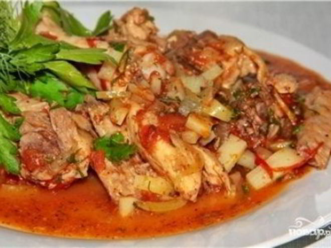 Рецепт чахохбили из курицы с картошкой