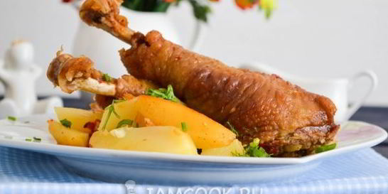 Чахохбили с картошкой в духовке