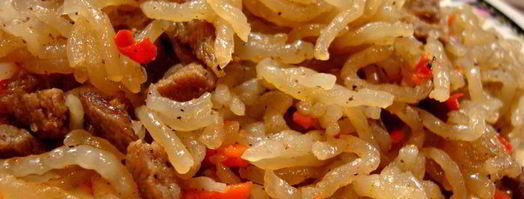 чапче — крахмальная лапша с овощами и говядиной. Шаг 9