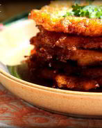 Драники с чесноком