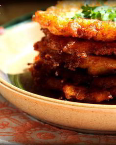 Драники с чесноком