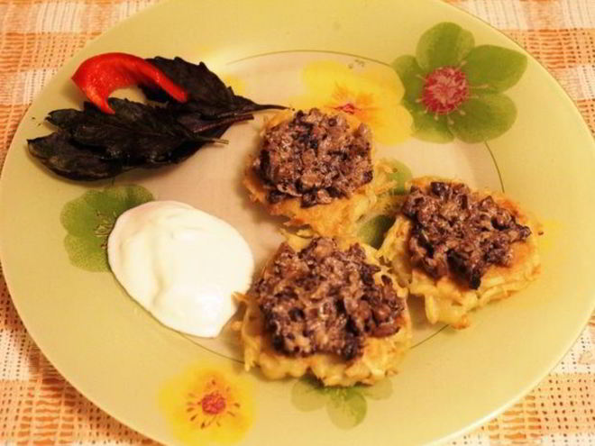 Рецепт драников с грибочками