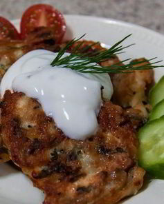 Драники с курицей и сыром