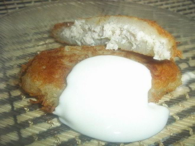 Рецепт драников с начинкой