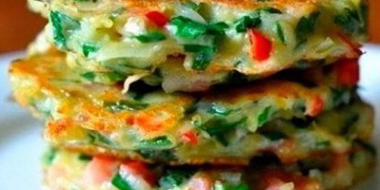 Драники с овощами