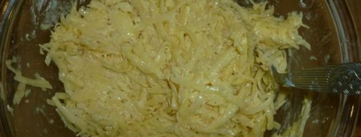 драники с сыром и горчичным соусом. Шаг 4