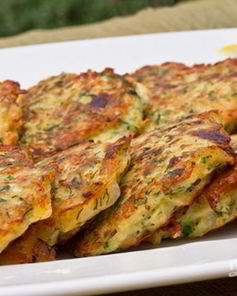 Драники с сыром и зеленым луком