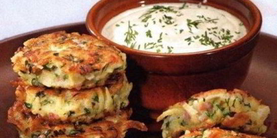 Драники с зеленью и сыром